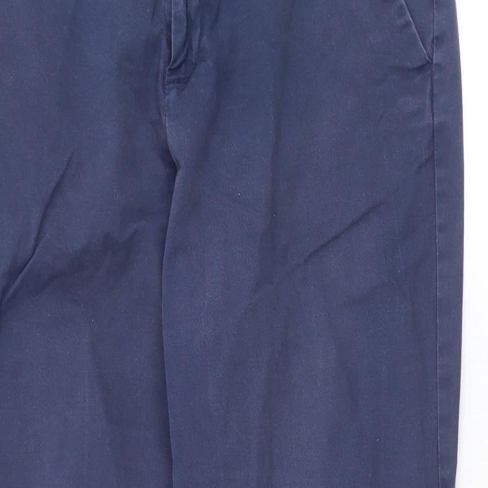 Gap Womens Blue  Cotton Chino Trousers Size 8 L28 in Regular Zip