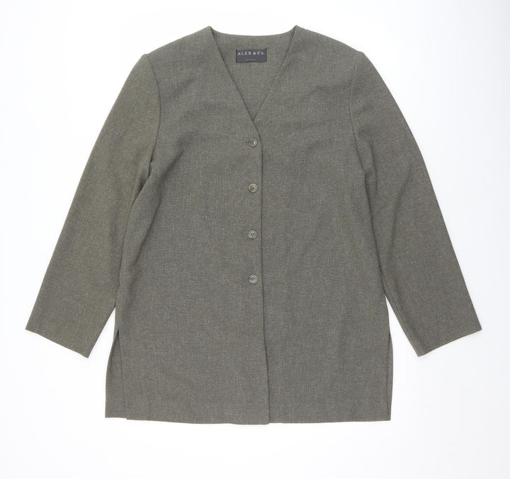 Alex & Co Womens Grey   Jacket  Size 14  Button