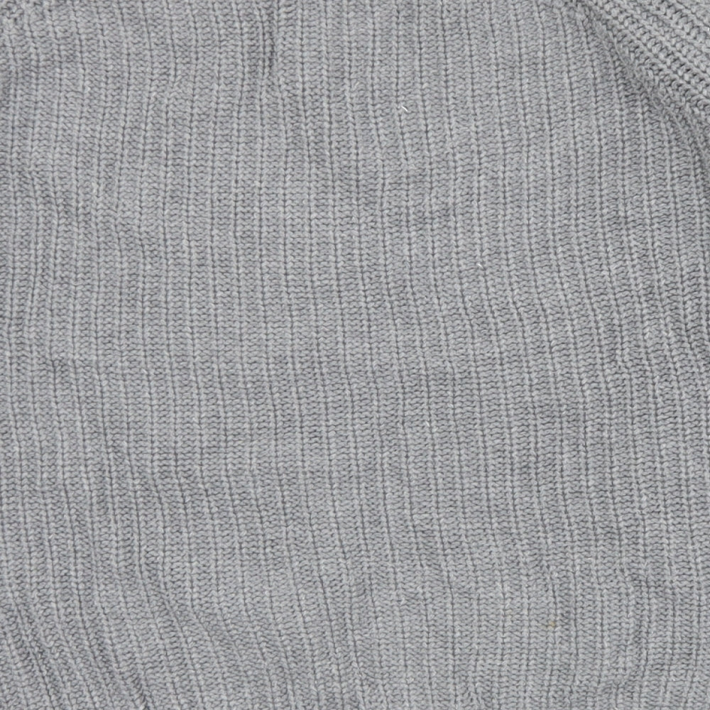 French Connection Womens Grey Round Neck  Cotton Pullover Jumper Size XS