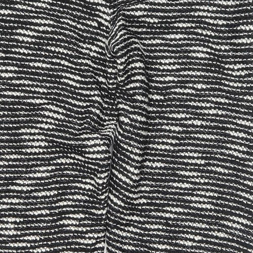 ASOS Womens Black  Acrylic Trousers  Size 10 L30 in Regular Zip