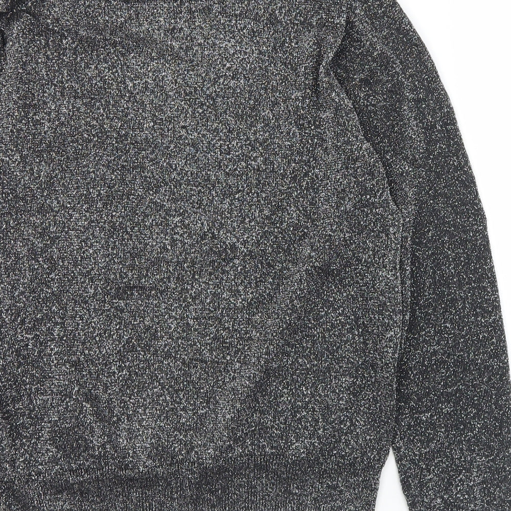 Atmophere Womens Silver Crew Neck  Viscose Full Zip Jumper Size 12