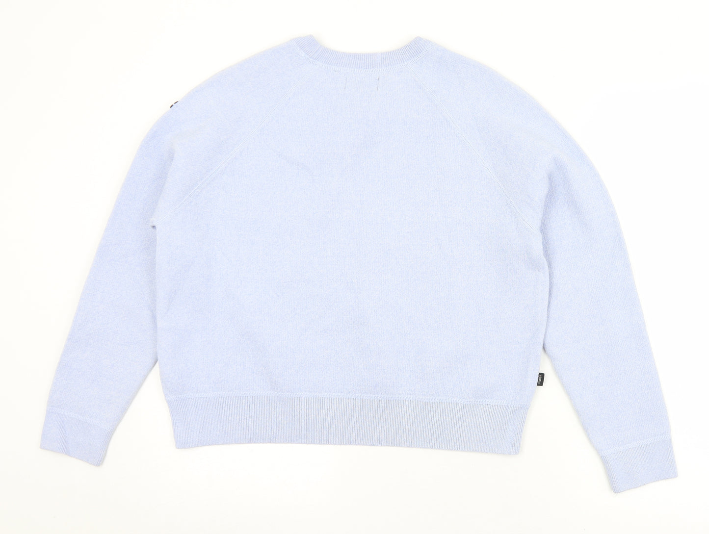 Superdry Womens Blue Crew Neck  Cotton Pullover Jumper Size 10