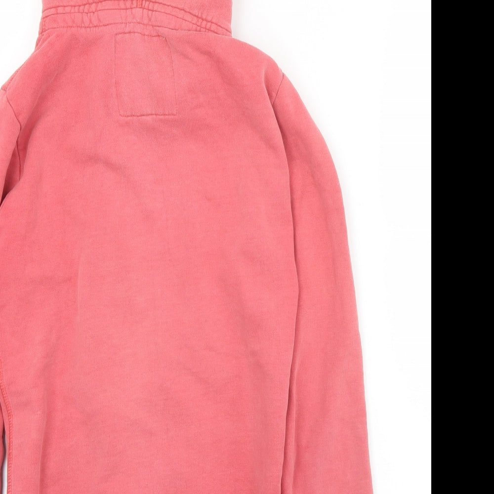 Superdru Womens Pink  Cotton Full Zip Hoodie Size S  Zip