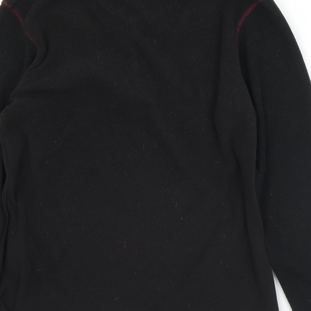 Regatta Womens Black  Polyester Pullover Casual Size 8 Collared Zip