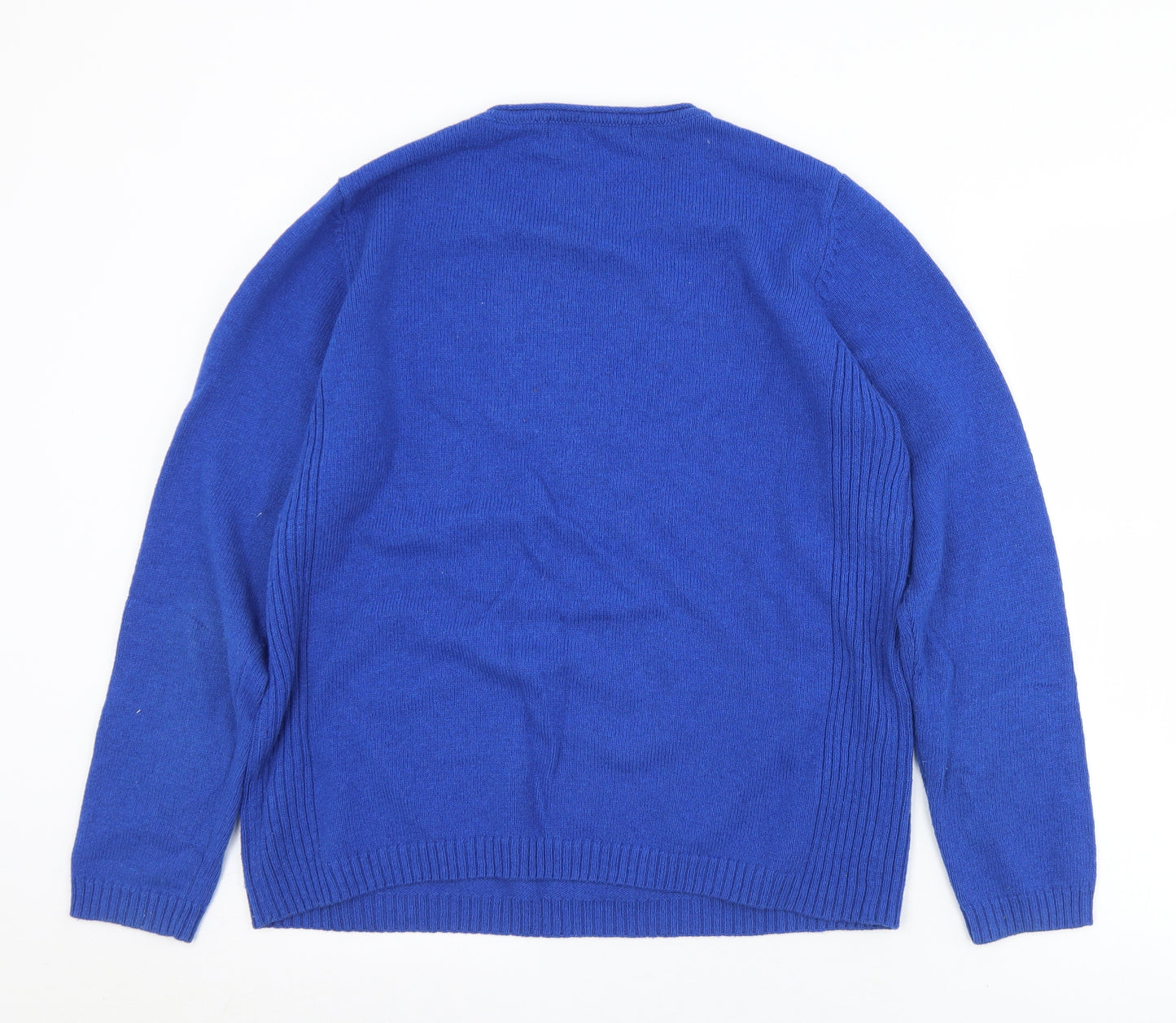 The Edinburgh Woollen Mill  Womens Blue Round Neck  Nylon Pullover Jumper Size 14   - 14-16