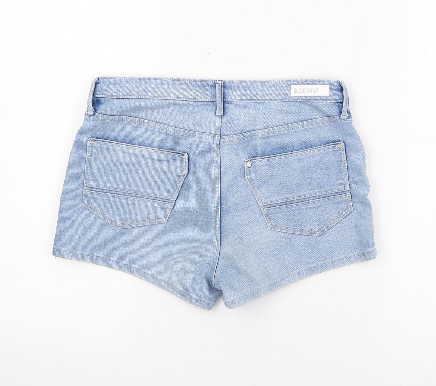 H&M Girls Blue  Polyester Mom Shorts Size 13 Years  Regular