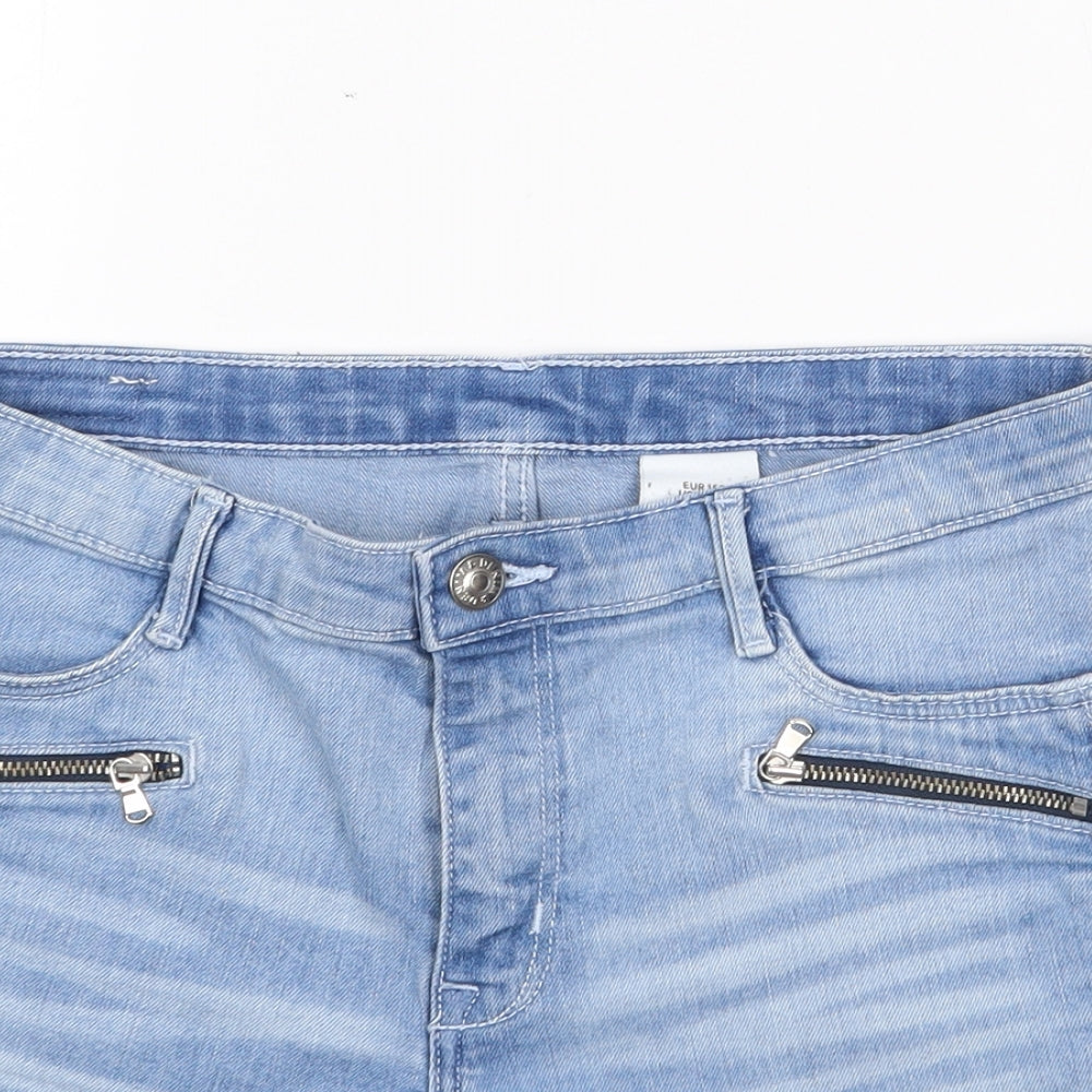 H&M Girls Blue  Polyester Mom Shorts Size 13 Years  Regular
