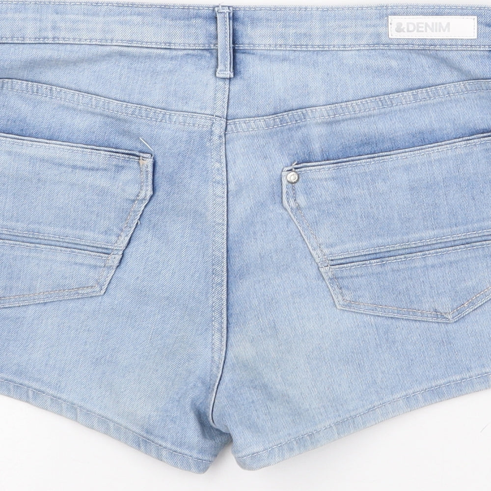 H&M Girls Blue  Polyester Mom Shorts Size 13 Years  Regular