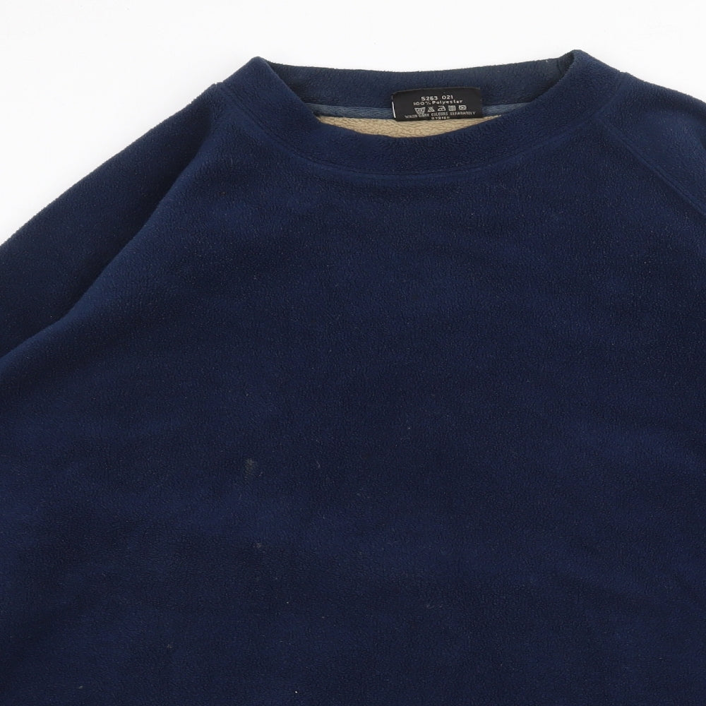 Originals Mens Blue Crew Neck  Polyester Pullover Jumper Size M