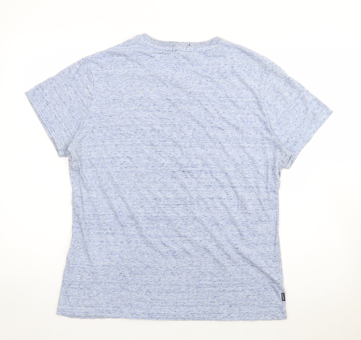 Superdry Womens Blue  Cotton Basic T-Shirt Size M Crew Neck