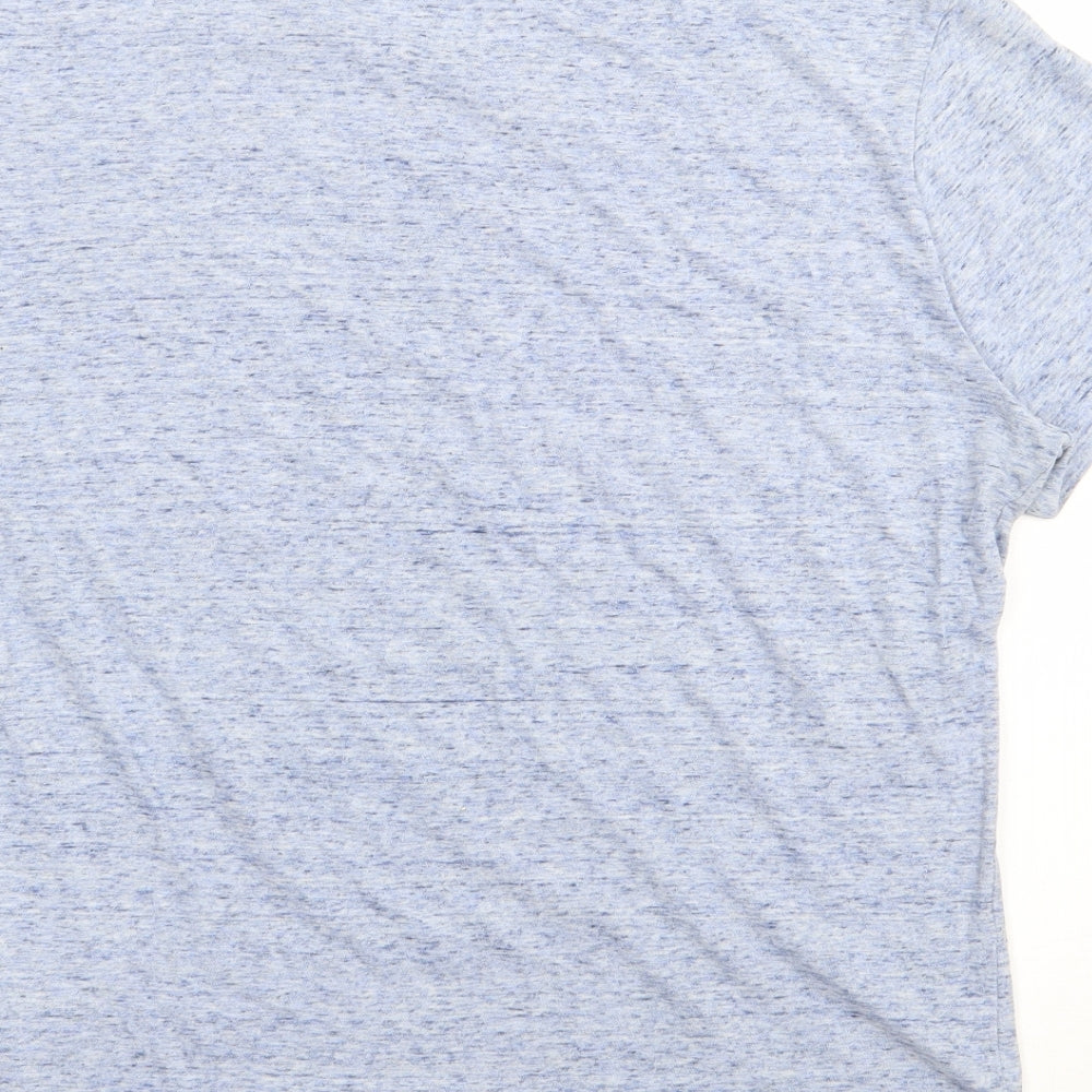 Superdry Womens Blue  Cotton Basic T-Shirt Size M Crew Neck