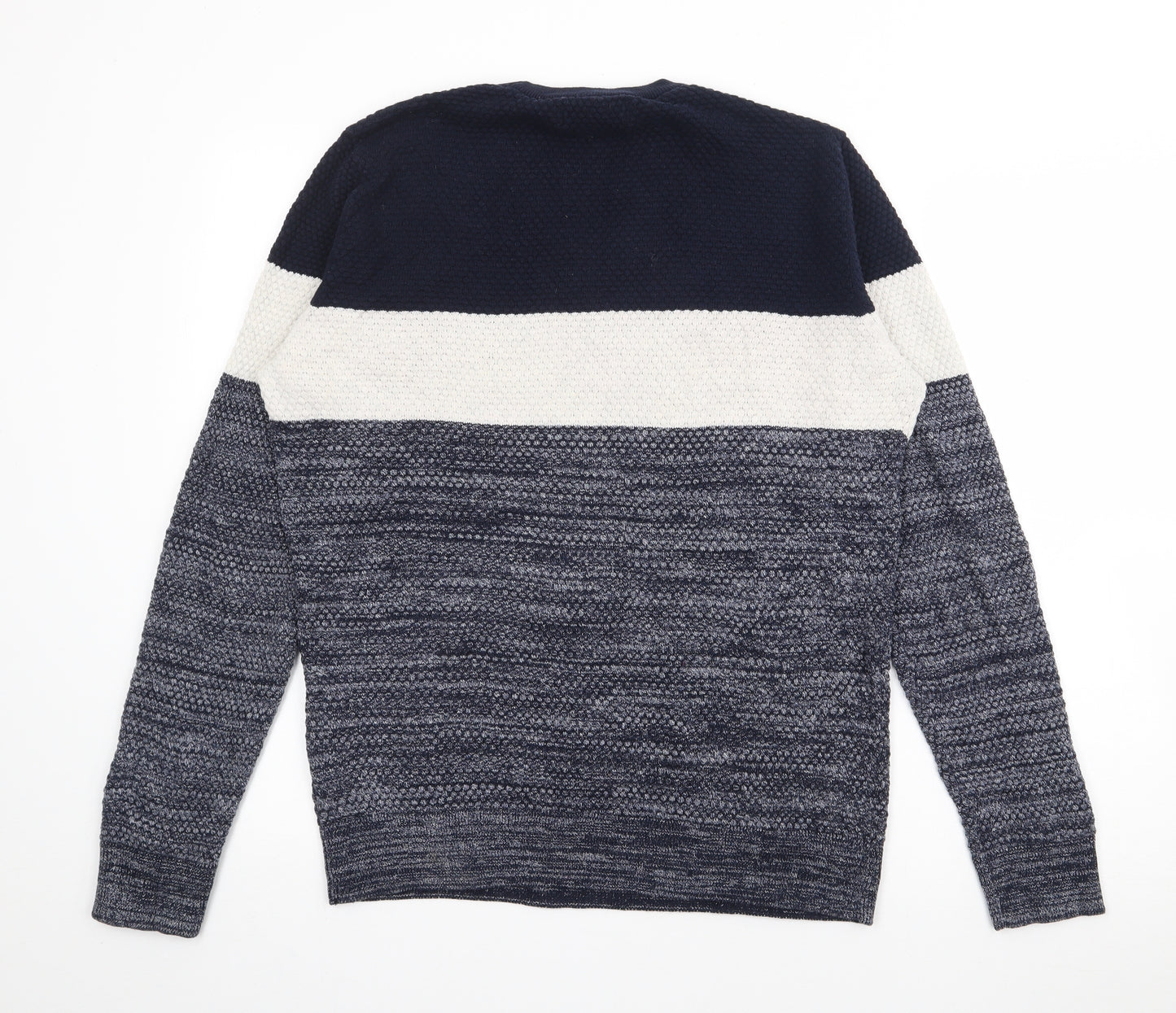 NEXT Mens Blue Crew Neck  Cotton Pullover Jumper Size M