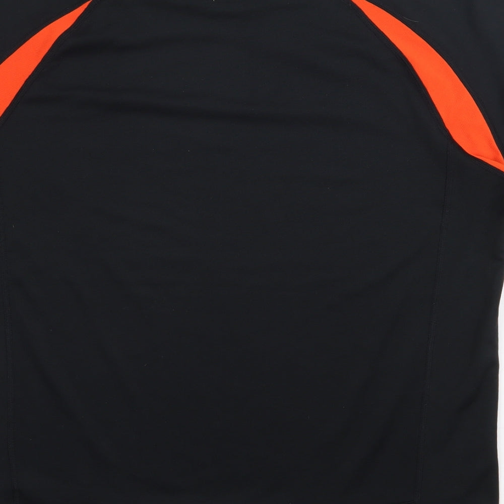 New Balance Mens Black  Polyester Pullover T-Shirt Size L Crew Neck