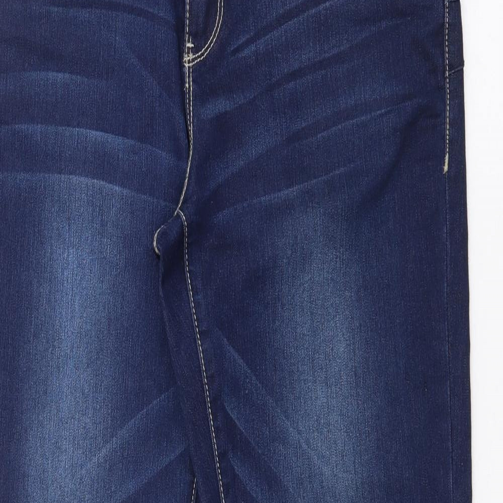 Rant & Rave Womens Blue  Cotton Straight Jeans Size 14 L30 in Regular