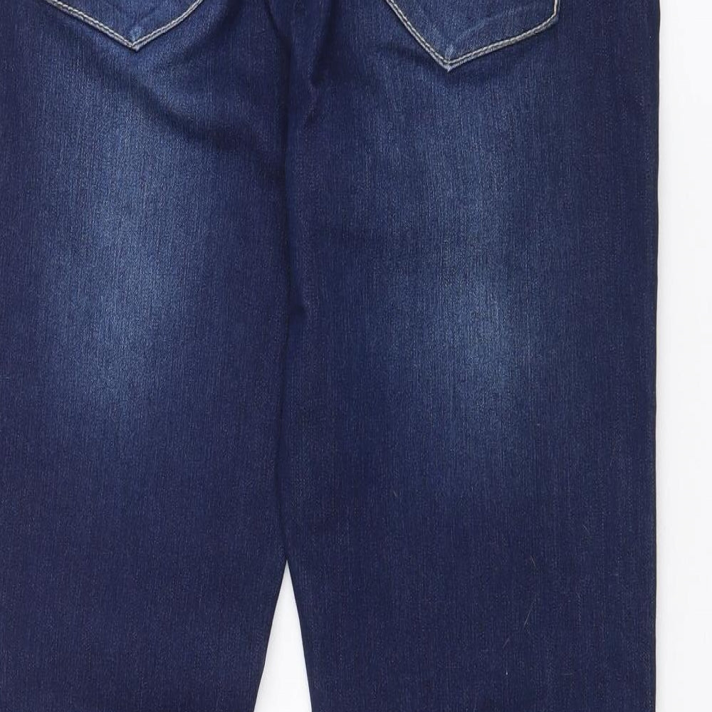 Rant & Rave Womens Blue  Cotton Straight Jeans Size 14 L30 in Regular