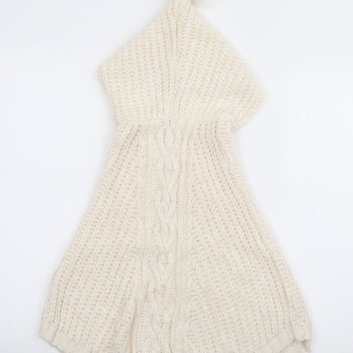 TU Girls White   Jacket Poncho One Size