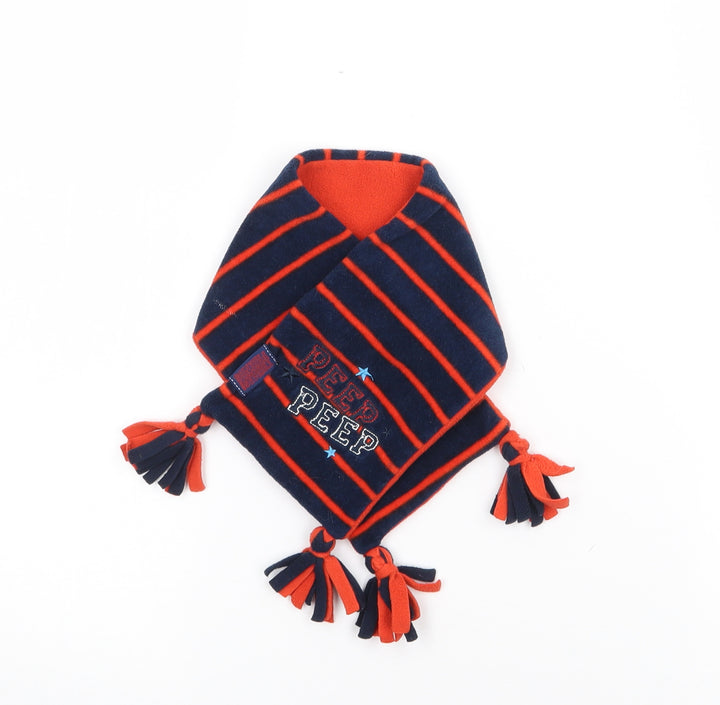 Marks and Spencer Boys Blue Striped Polyester Scarf One Size