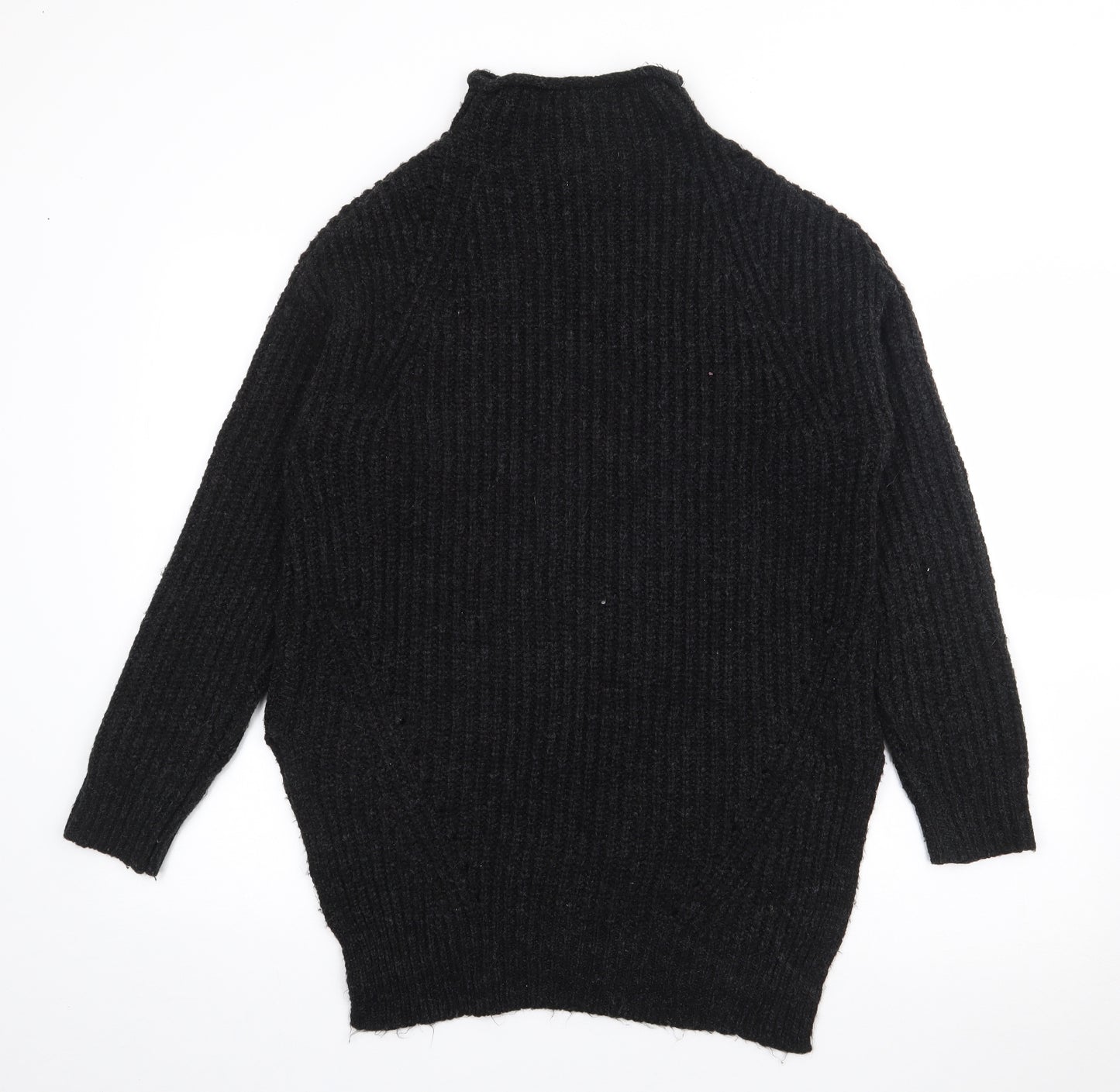 Papaya Womens Black High Neck  Acrylic Pullover Jumper Size M