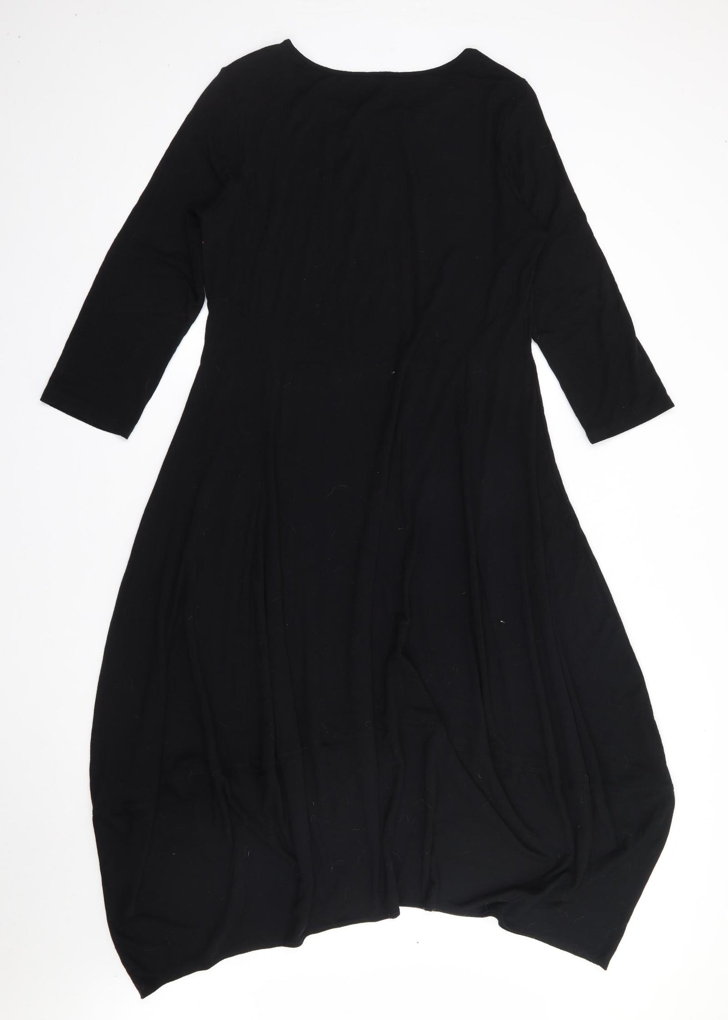Young Kim Womens Black  Modal Jumper Dress  Size 16  Boat Neck