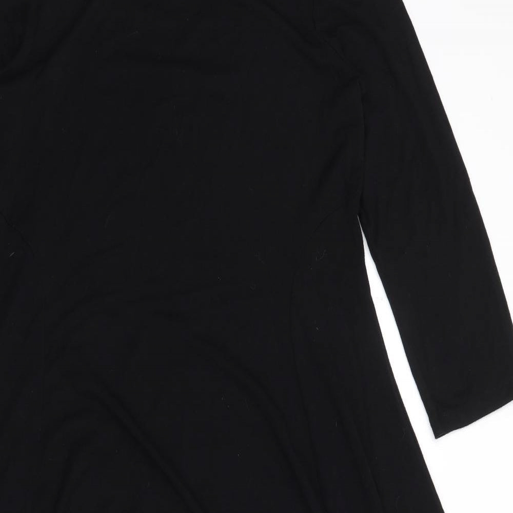 Young Kim Womens Black  Modal Jumper Dress  Size 16  Boat Neck