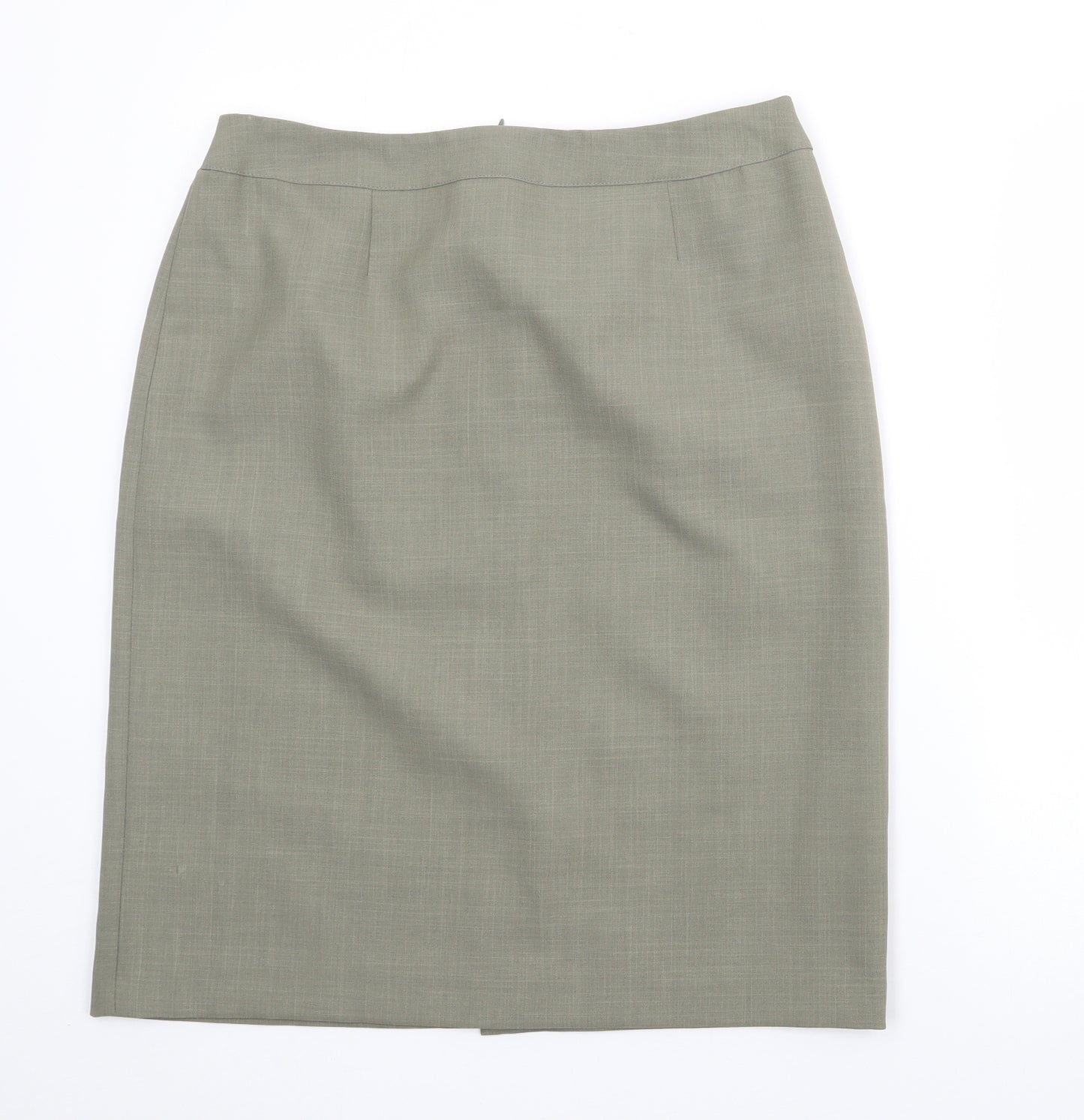 Berkertex Womens Green  Polyester Straight & Pencil Skirt Size 14   Zip