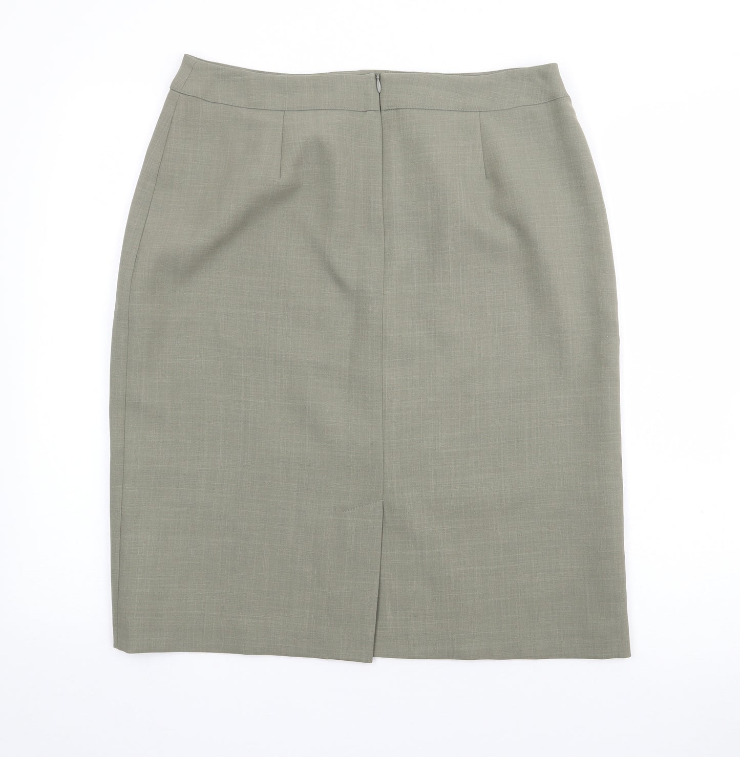 Berkertex Womens Green  Polyester Straight & Pencil Skirt Size 14   Zip