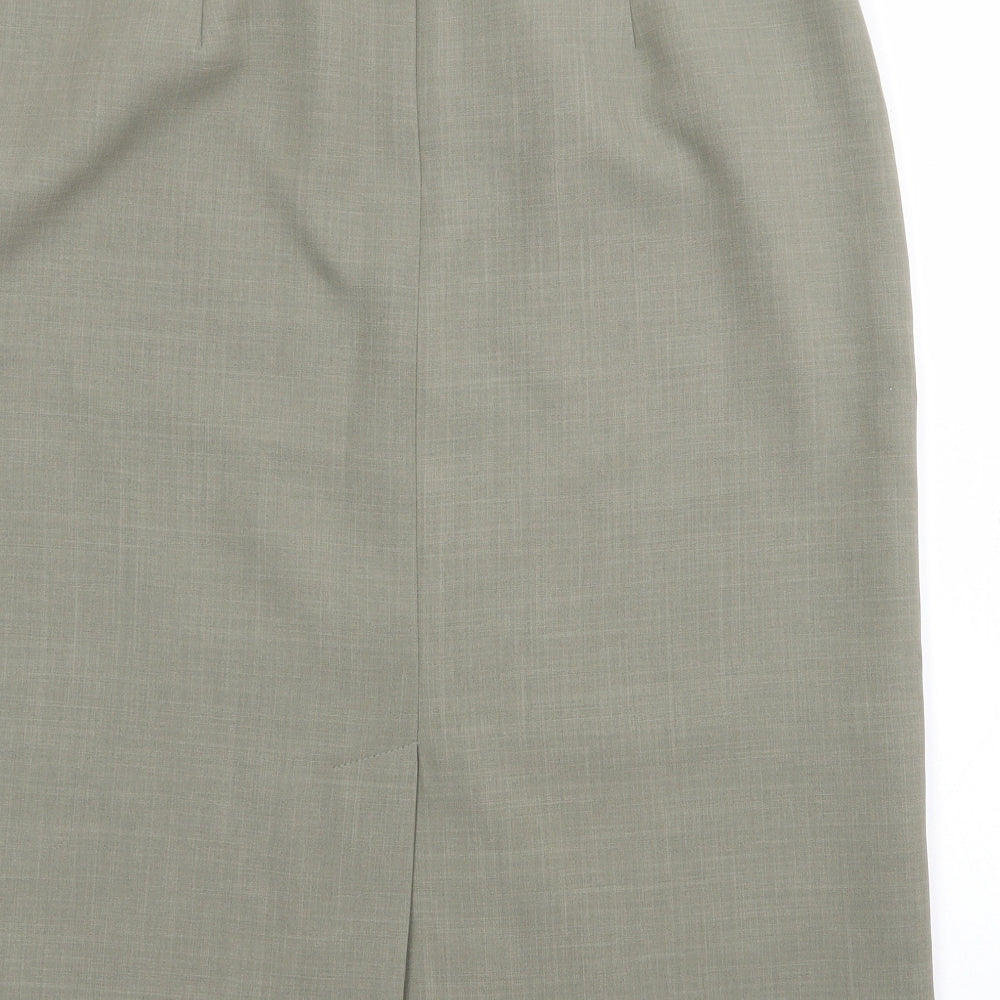Berkertex Womens Green  Polyester Straight & Pencil Skirt Size 14   Zip
