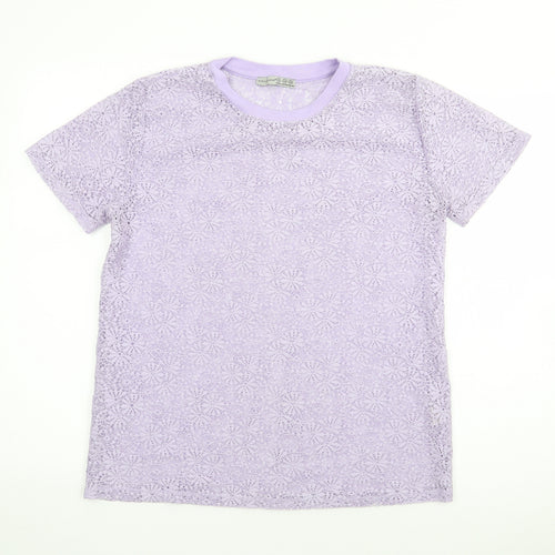 Atmosphere Womens Purple Crew Neck  Polyester Pullover Jumper Size 12