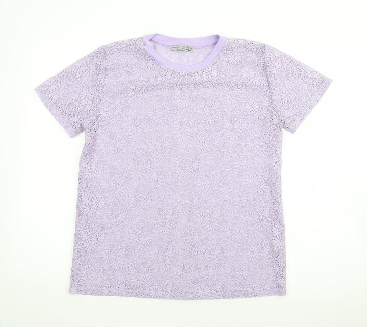 Atmosphere Womens Purple Crew Neck Polyester Pullover Jumper Size 12
