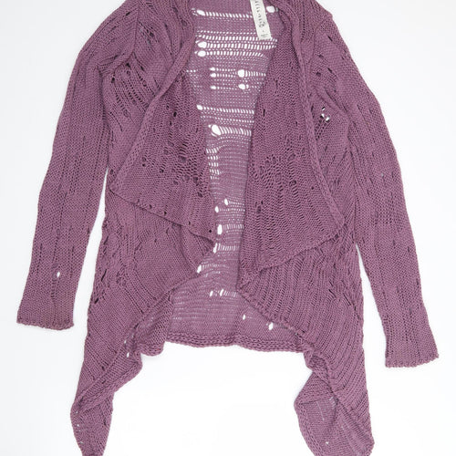 Eisamarda Womens Purple Roll Neck  Acrylic Cardigan Jumper Size L