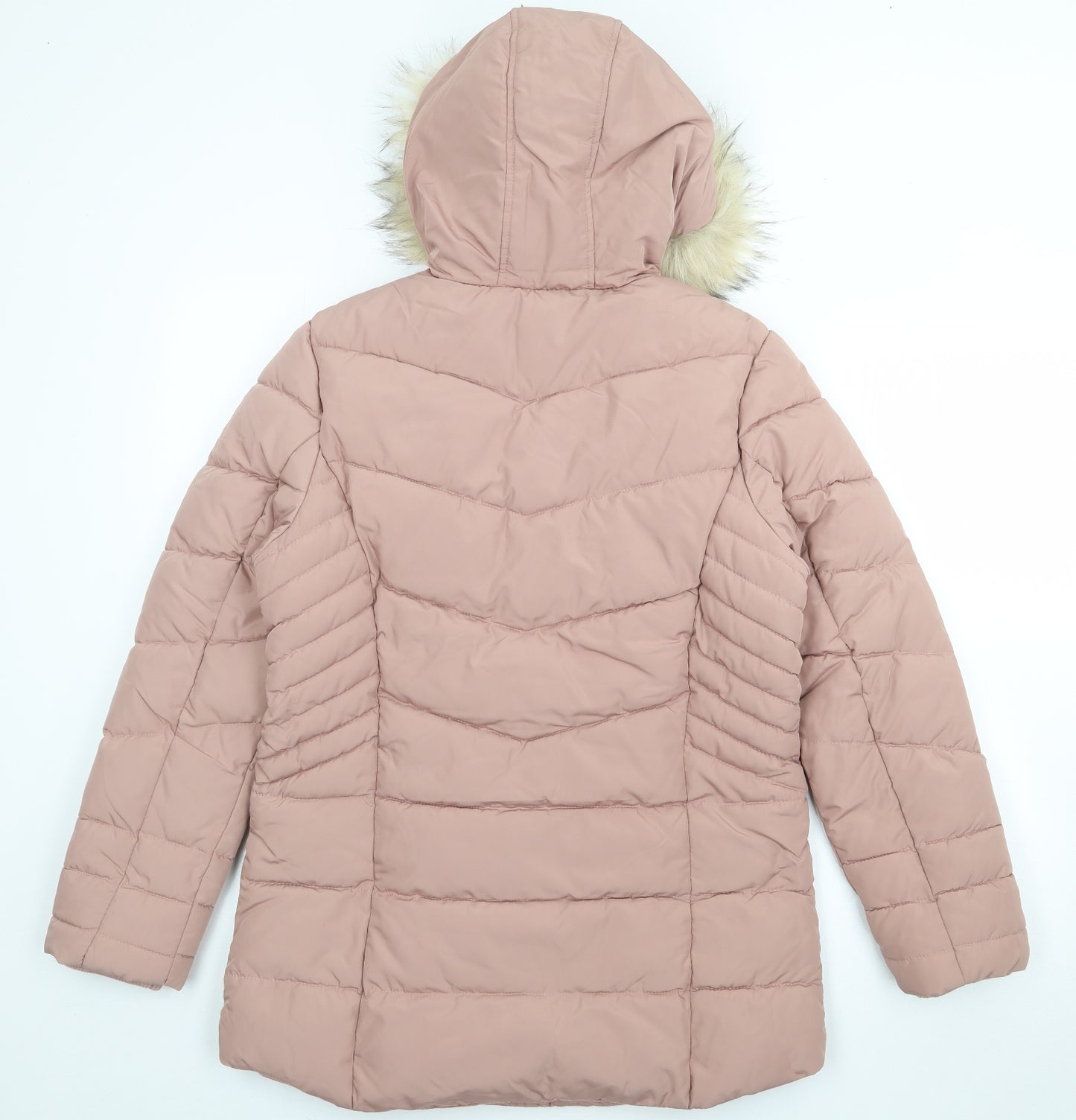 Primark Girls Pink   Puffer Jacket Coat Size 14-15 Years  Zip
