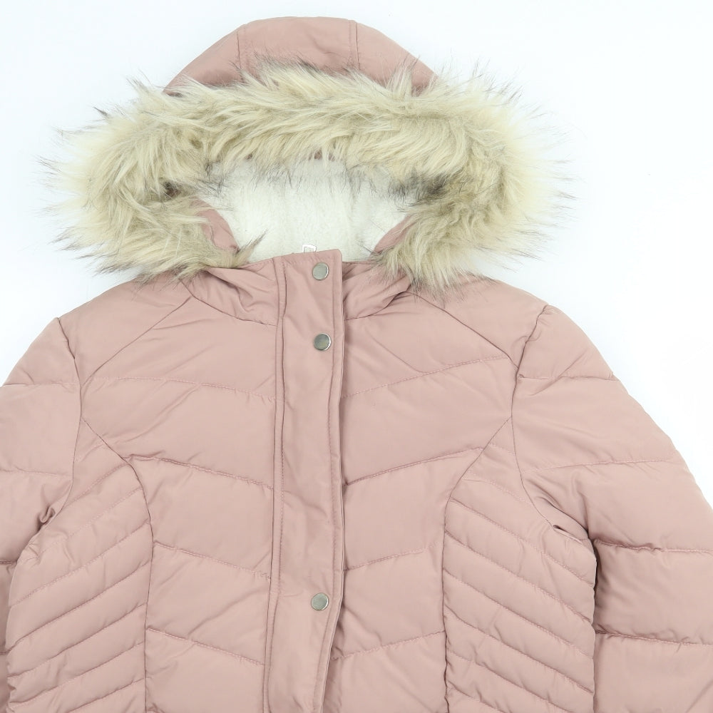 Primark Girls Pink   Puffer Jacket Coat Size 14-15 Years  Zip