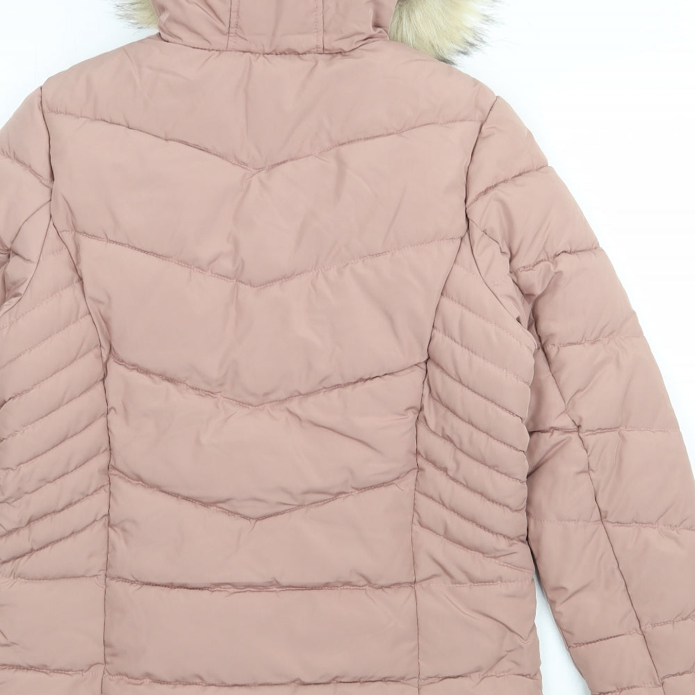 Primark Girls Pink   Puffer Jacket Coat Size 14-15 Years  Zip