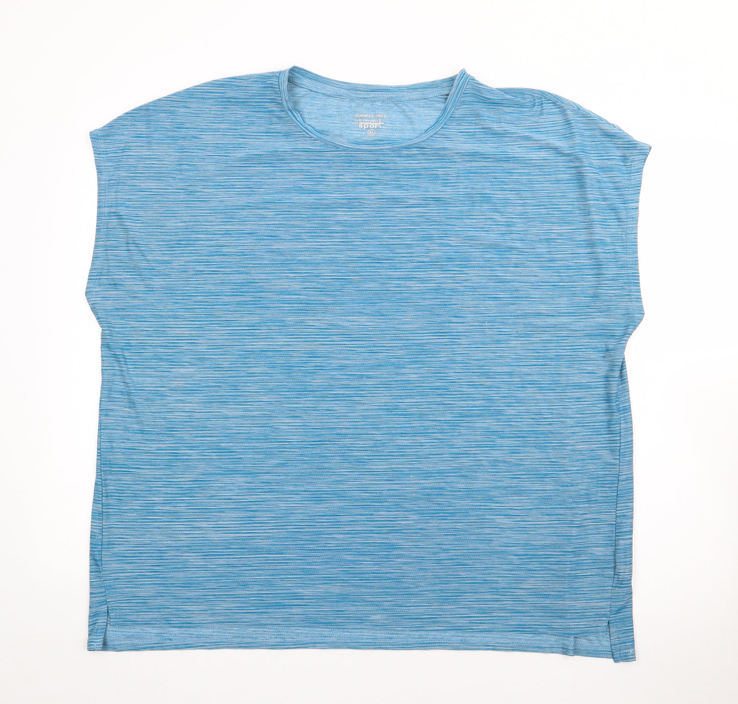 Dunnes Stores Womens Blue  Polyester Basic T-Shirt Size XL Round Neck
