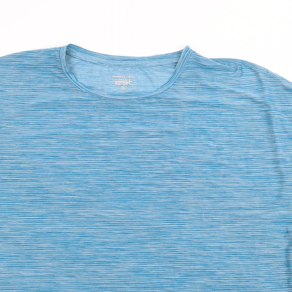 Dunnes Stores Womens Blue  Polyester Basic T-Shirt Size XL Round Neck