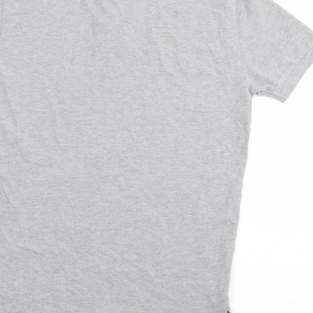 Polo Ralph Lauren Mens Grey  Cotton  Polo Size S Collared Button