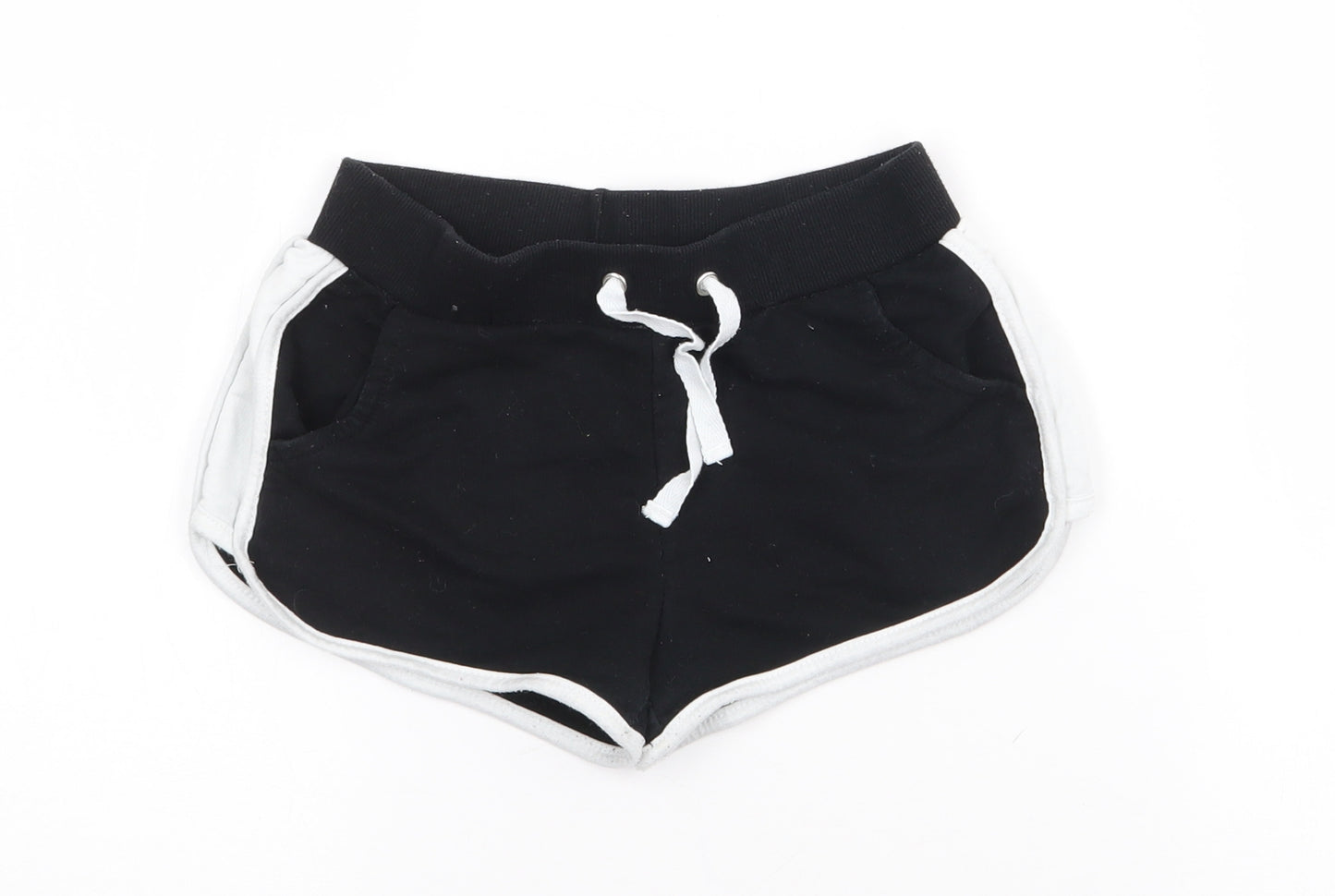 Primark Girls Black  Cotton Sweat Shorts Size 8-9 Years  Regular