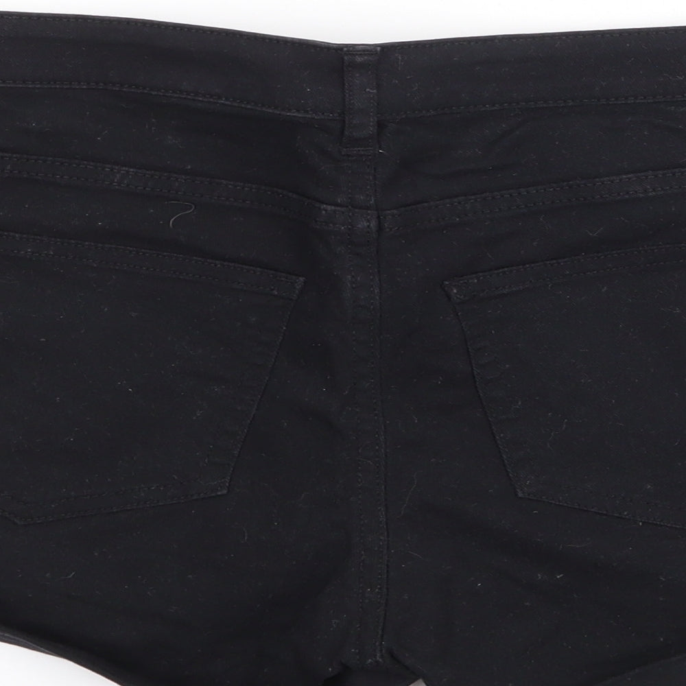 H&M Womens Black  Polyester Boyfriend Shorts Size 10  Regular