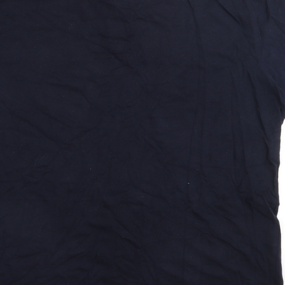 Cedar Wood State Mens Blue Geometric Polyester  Polo Size 2XL Collared Button