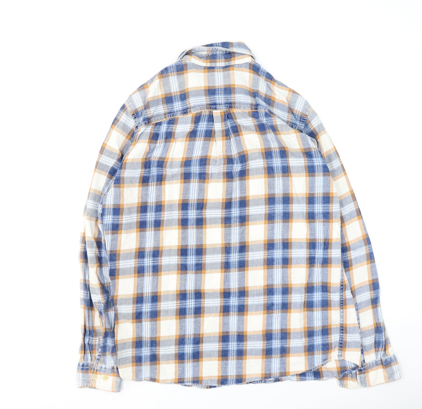 JACK AND JONES  Mens Multicoloured Plaid Cotton  Polo Size M Collared