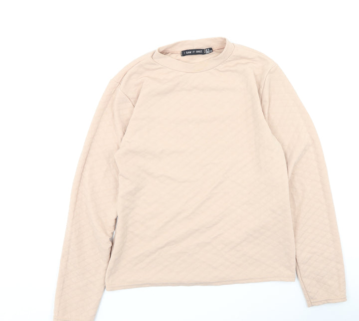 I SAW IT FIRST Womens Pink  Polyester Pullover Sweatshirt Size 6