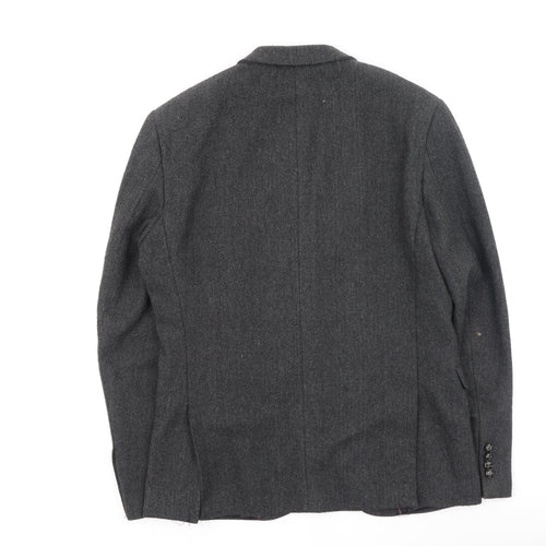 Cedar Wood State Mens Grey   Rain Coat Coatigan Size M