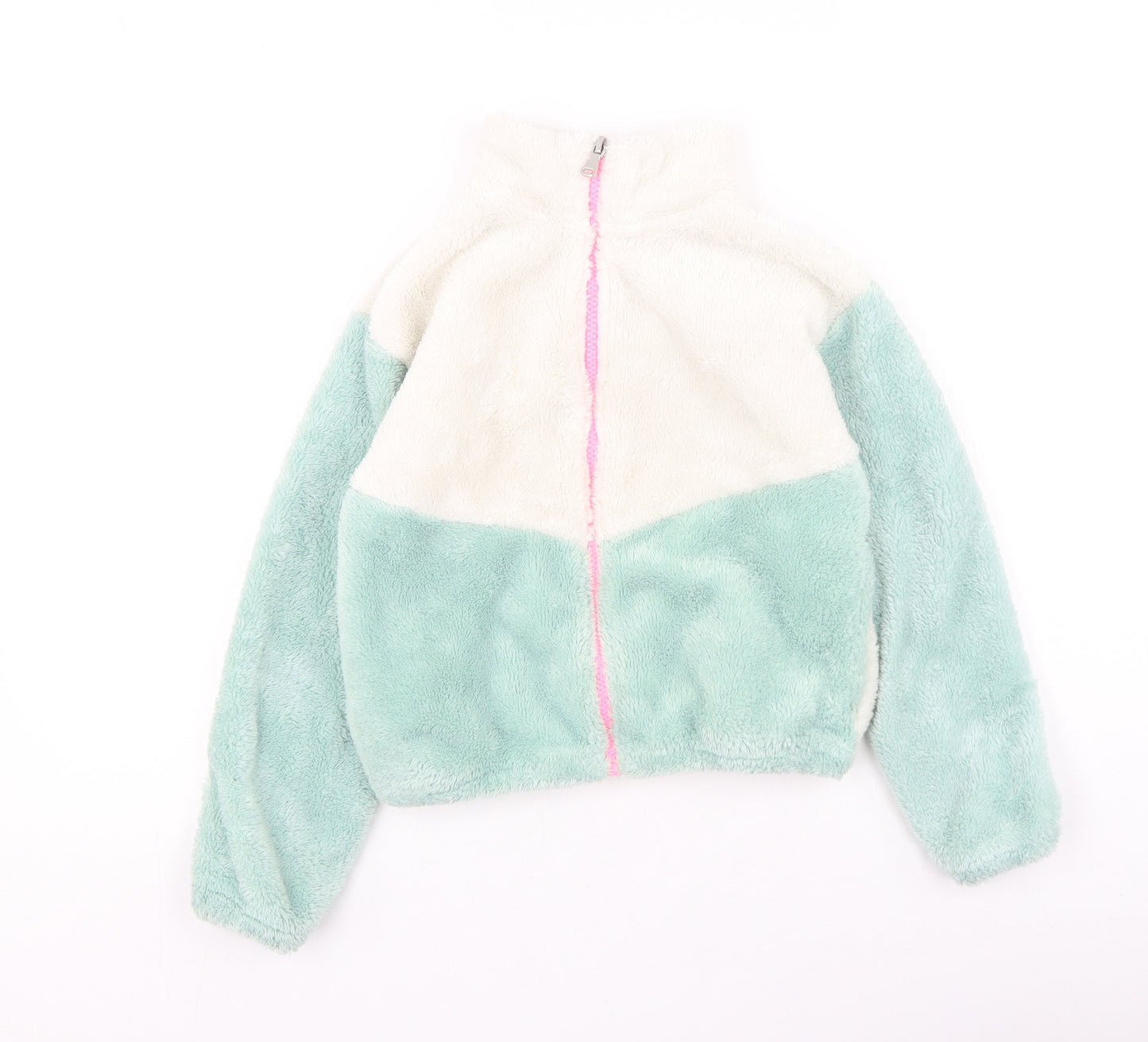 H&M Girls Multicoloured High Neck  Polyester Full Zip Jumper Size 6-7 Years