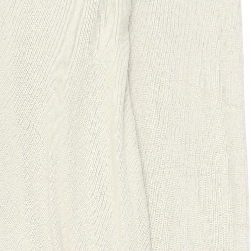 PRETTYLITTLETHING Womens Beige  Acrylic Jogger Trousers Size L L29 in Regular