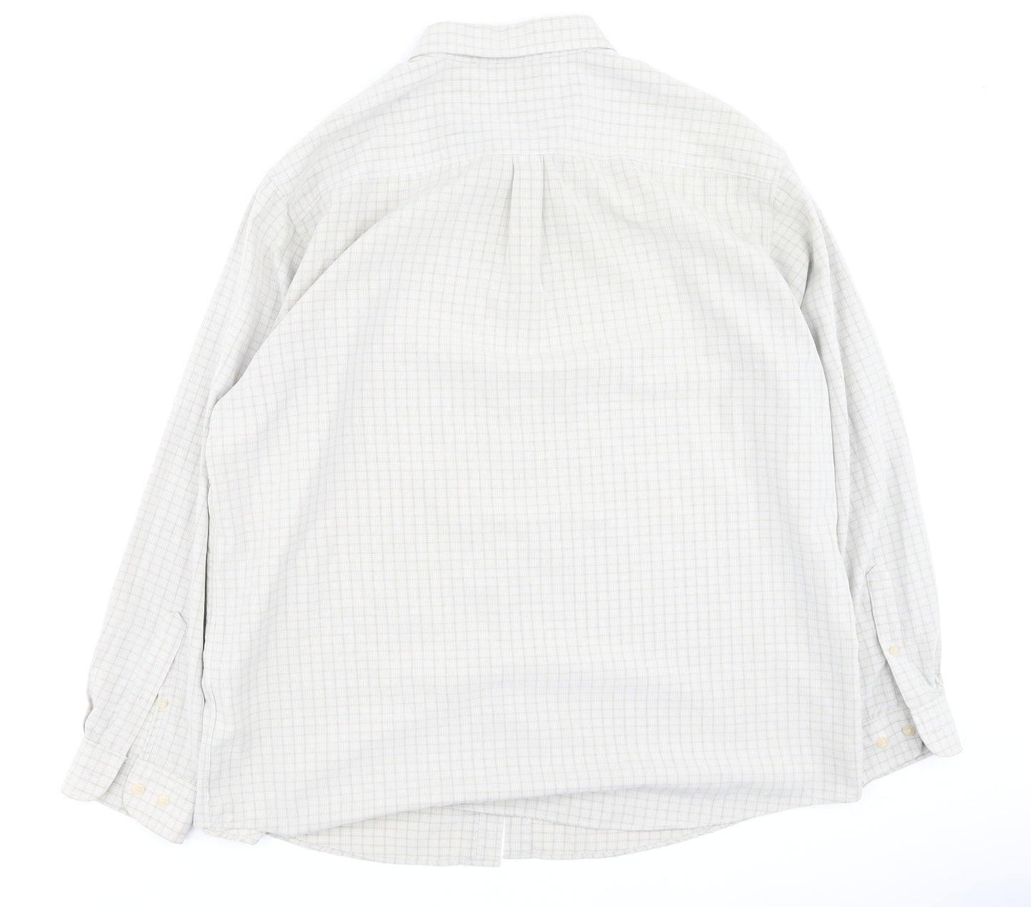 Arnold Palmer Mens Beige Plaid Polyester  Polo Size 2XL Collared