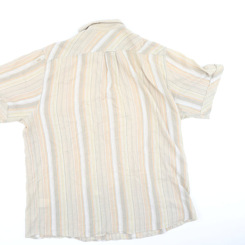 Camel Active Mens Multicoloured Striped Cotton  Polo Size XL Collared