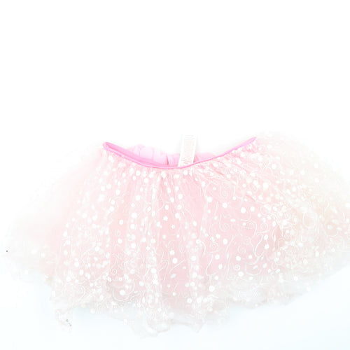 Preworn  Girls Pink  Polyester Flare Skirt One Size  Regular