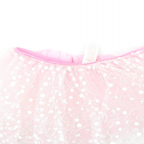 Preworn  Girls Pink  Polyester Flare Skirt One Size  Regular
