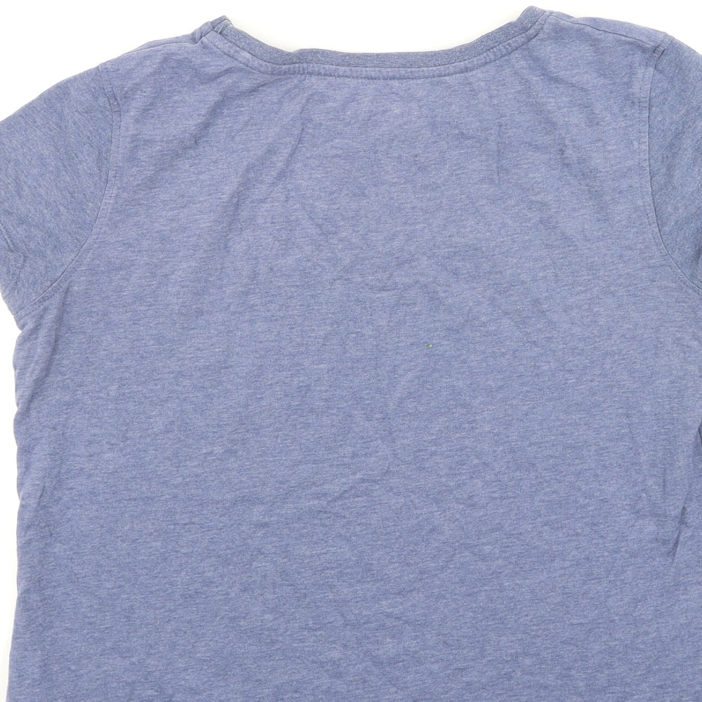 Preworn Womens Blue  Cotton Basic T-Shirt Size 10 Round Neck - Harry Potter
