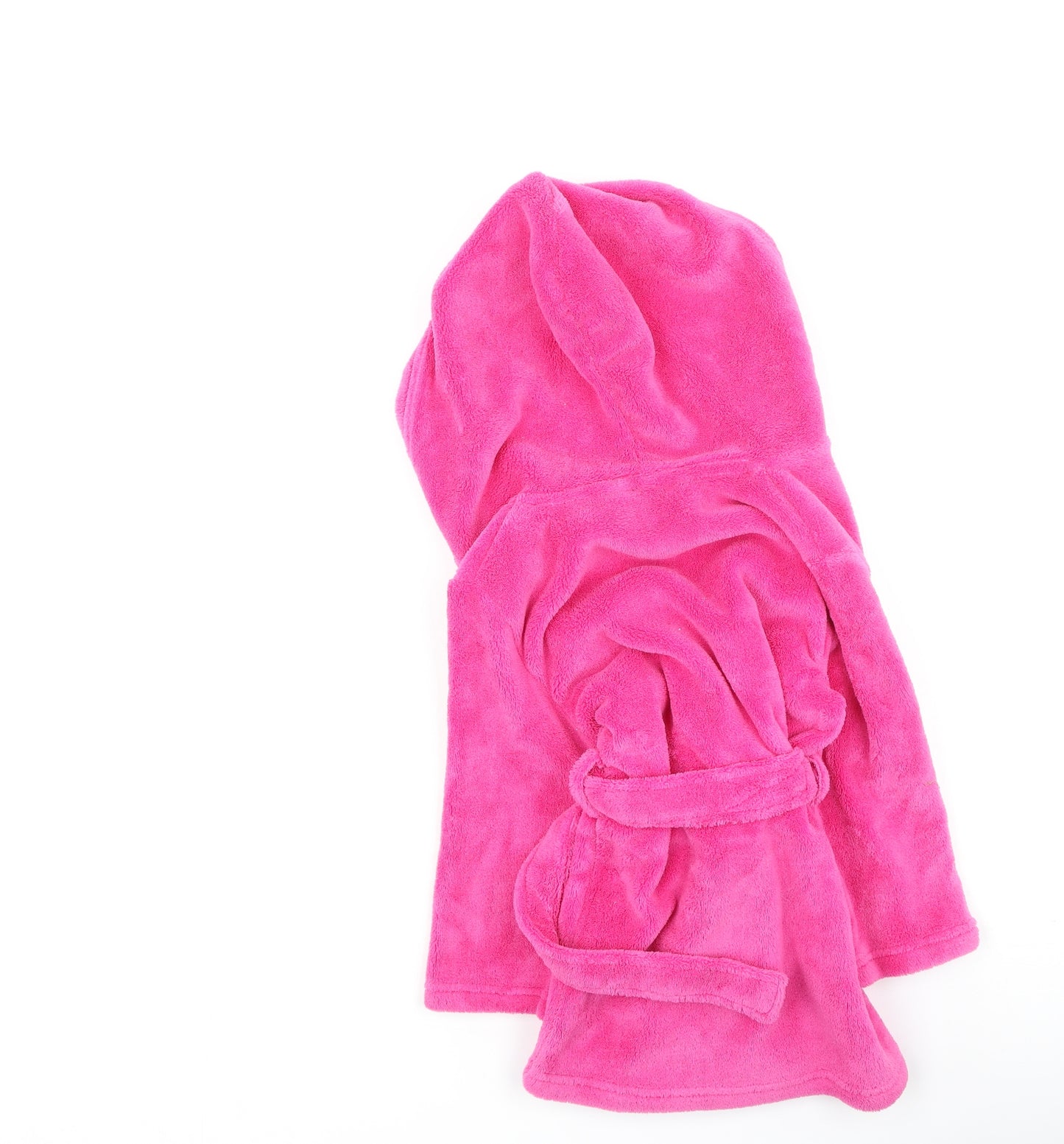 Preworn Girls Pink  Polyester Top Robe & Gown Set Size 2-3 Years